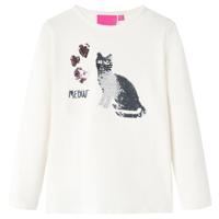 VidaXL Kindershirt met lange mouwen 104 ecru - thumbnail