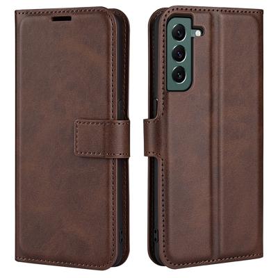 Lunso - Samsung Galaxy S23 Plus - cover bookcase hoes - Coffee Lunso - Samsung Galaxy S23 Plus - cover bookcase hoes - Coffee