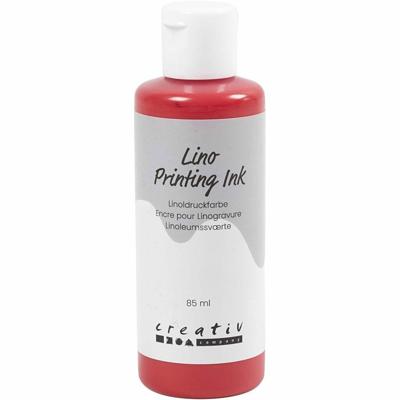 Creativ Company Linoleum verf, rood, 85 ml/ 1 fles