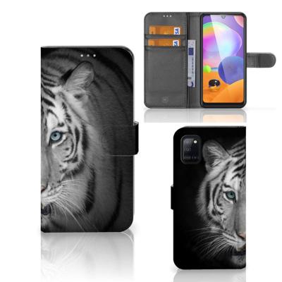 Samsung Galaxy A31 | Telefoonhoesje | Met pasjeshouder | Tijger
