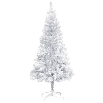 VidaXL Kunstkerstboom met standaard 120 cm pet zilverkleurig VidaXL Kunstkerstboom met standaard 120 cm pet zilverkleurig