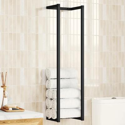 VidaXL Handdoekenrek 25x20x95 cm ijzer zwart