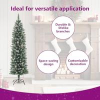 VidaXL Kunstkerstboom smal met standaard 180 cm pvc - thumbnail