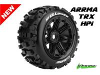 Louise ST-ULLDOZE Soft banden op zwarte velgen voor 1/8 Stadium Truck - 0 offset - thumbnail