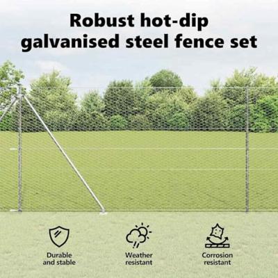 VidaXL Afrasteringspaal zilver 10 x 1,5 m (36 mm gaas) staal VidaXL Afrasteringspaal zilver 10 x 1,5 m (36 mm gaas) staal