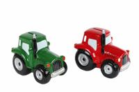 Kids Globe spaarpot tractor groen/rood a2 aardew 16,6x11x13,8cm - thumbnail