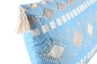 Kussen DKD Home Decor 60 x 15 x 35 cm Blauw Wit - thumbnail