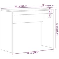 Bureau 90x40x72 cm spaanplaat zwart eikenkleurig - thumbnail