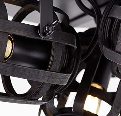 Brilliant SpotsWoodrow 3-lichts antiek zwart - 99403/76