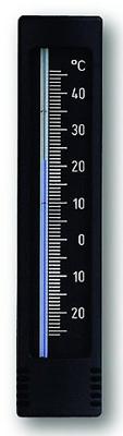 Buitenthermometer kunststof zwart/zilver 14.5 cm