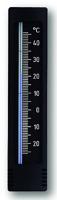 Buitenthermometer kunststof zwart/zilver 14.5 cm - thumbnail