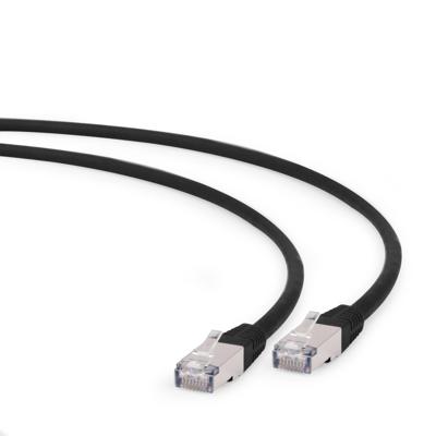 S/FTP Cat6A patchkabel LSZH, zwart 5 meter