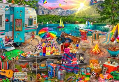 The Family Campsite Puzzel 1000 stukjes The Family Campsite Puzzel 1000 stukjes