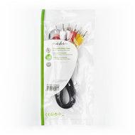 Composiet Videokabel | 3x RCA Male - 3x RCA Male | 1,0 m | Zwart - thumbnail