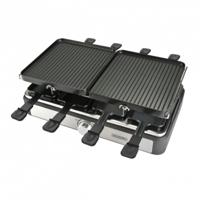 Bourgini Gourmette Raclette Grill 8 Personen Zwart/RVS - thumbnail