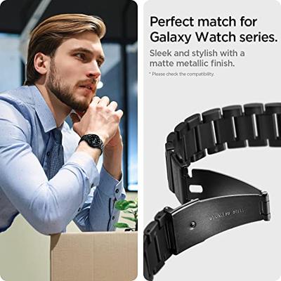 Spigen Moderne pasvorm, compatibel met Galaxy Watch 4-band 44 mm/40 mm, Galaxy Watch 4 klassieke band 46 mm/42 mm, Galaxy Watch 3-band 41 mm, Galaxy Watch Active 1&2-band - zwart