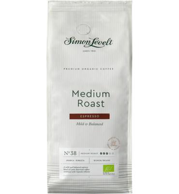 Simon Levelt Cafe N38 espresso medium dark roast bio 500 Gram