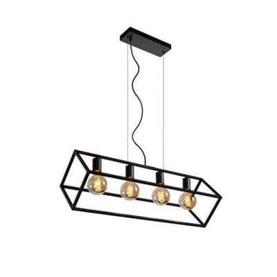Lucide FABIAN - Hanglamp - 4xE27 - Zwart