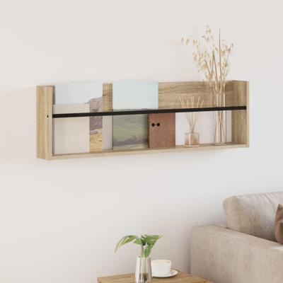 Tijdschrift Rek Sonoma Eiken 100 x 12 x 30 cm Bewerkt hout Tijdschrift Rek Sonoma Eiken 100 x 12 x 30 cm Bewerkt hout