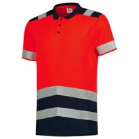 Tricorp poloshirt - High-Vis - bicolor - fluor red-ink - maat XL - thumbnail