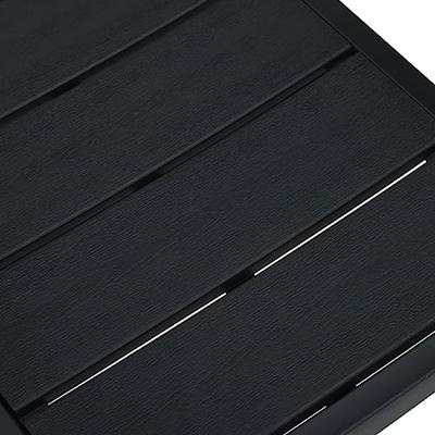 Tuinstoelen 4 st hout-look HDPE zwart