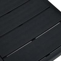 Tuinstoelen 4 st hout-look HDPE zwart - thumbnail