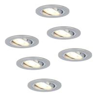 Set van 6 Chandler LED inbouwspots - GU10 4 Watt 345 lumen - 2700K Warm wit - Dimbaar - Rond - Kantelbaar - IP20 Voor binnen - Aluminium - thumbnail
