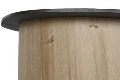 Hoofdtafel Home ESPRIT Natuurlijk Donkerbruin Spar 90 x 90 x 40 cm