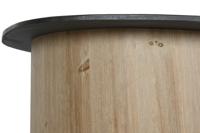 Hoofdtafel Home ESPRIT Natuurlijk Donkerbruin Spar 90 x 90 x 40 cm - thumbnail