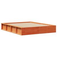 Bedframe met opslag Wasbruin 160 x 200 cm Massief grenenhout - thumbnail