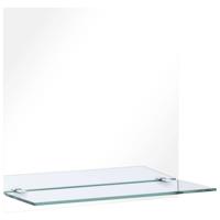 VidaXL Wandspiegel met schap 30x30 cm gehard glas - thumbnail