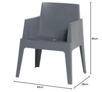 Box armstoel donker Grijs Garden Impressions - Garden impressions - thumbnail