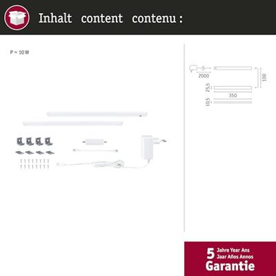Paulmann Inline LED-onderbouwlamp startset 4 W Warmwit Wit (mat)