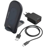 Hama Wireless Charger Set QI-FC15S 15W Draadloos Smartphone-oplaadstation Gr - thumbnail