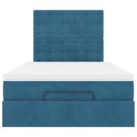 Ottoman bed met matrassen en LED's 120x200cm fluweel - thumbnail