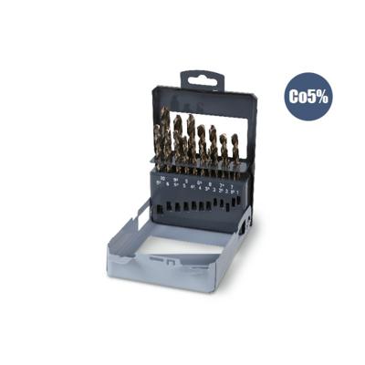 Beta 415CO/SP19 19-delig spiraalborenset met ronde schacht | HSS-CO 5% | volledig geslepen en glimmende afwerking - 004150421 004150421