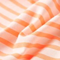 Kindershirt gestreept 116 neonoranje - thumbnail