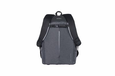 Basil b-safe commuter nordlicht - compacte fietsrugzak voor elektrische fiets - 13l - zwart