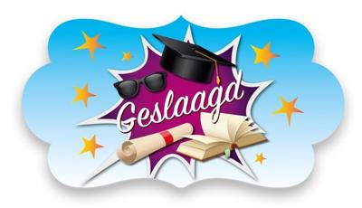 Huldebord 'Hoera Geslaagd'