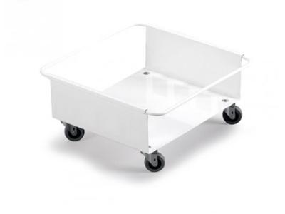 Vuilnisemmertrolley met 4 zwenkwielen recyclingcontainer 90 l wit DURABLE