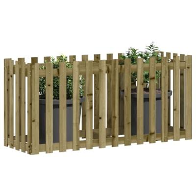 VidaXL Plantenbak verhoogd hekontwerp 150x50x70 cm geïmpregneerd hout VidaXL Plantenbak verhoogd hekontwerp 150x50x70 cm geïmpregneerd hout