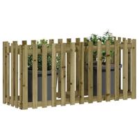 Plantenbak verhoogd hekontwerp 150x50x70 cm gempregneerd hout - thumbnail