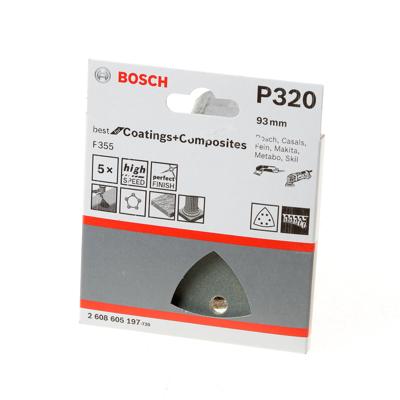 Schuurblad delta 93mm coat/comp k320(5) Schuurblad delta 93mm coat/comp k320(5)