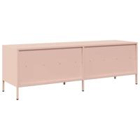 Tv-meubel 135x39x43,5 cm koudgewalst staal roze - thumbnail