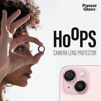 PanzerGlass™ Hoops camera lensbeschermer voor Apple iPhone 15 | 15 Plus - bescherming met stijl, schokbestendig glas, roze - thumbnail
