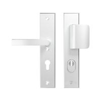 AXA AXA Edge Plus veiligheidsbeslag voordeur rechthoekig schild D-knop/Blok-kruk PC72 met kerntrekbeveiliging SKG3 - aluminium - thumbnail