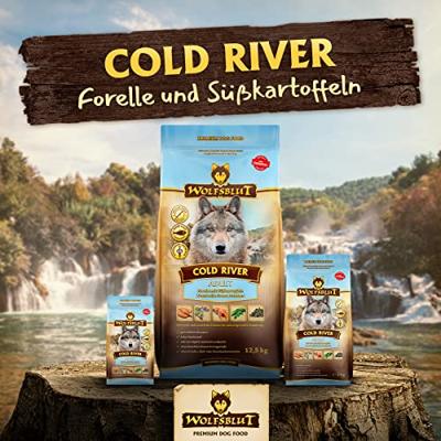 WOLFSBLUT Cold River Trout with sweet potatoes - droog hondenvoer - 12,5kg WOLFSBLUT Cold River Trout with sweet potatoes - droog hondenvoer - 12,5kg