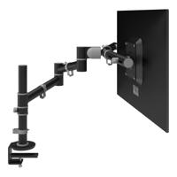 Viewgo Monitor Arm 133 - Bevestigingskit (bureauklembevestiging, paal, draaibare arm, bevestiging met bout erdoor, 2 interface-beugels) voor 2 LCD-schermen - staal - zwart - thumbnail