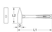 KS Tools 963.2025 9632025 Bankwerkershamer 2400 g 400 mm DIN 1041 1 stuk(s) - thumbnail
