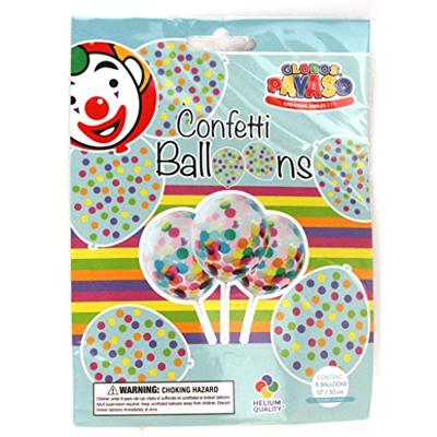 Globos Confetti ballonnen 30cm 6 stuks in zakje
